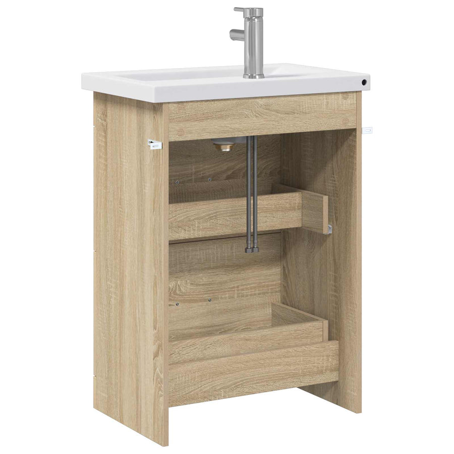 Badkamermeubelset Sonoma Eiken 61 x 40 x 84,5 cm Bewerkt hout