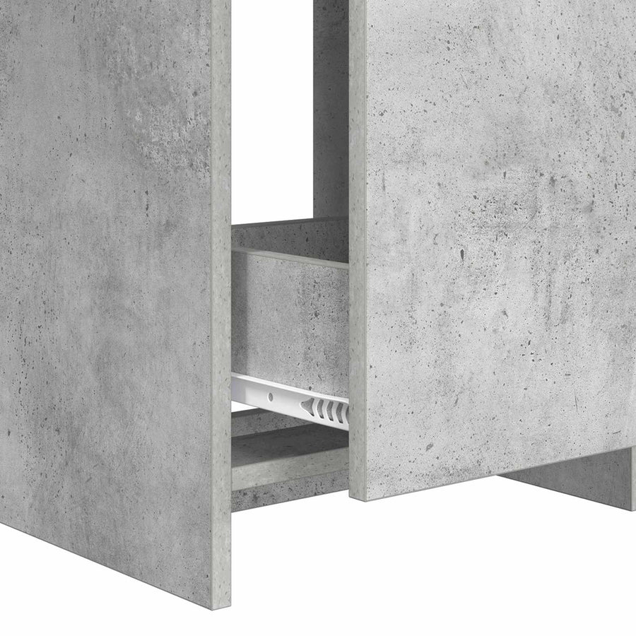 Badkamermeubelset Betongrijs 61 x 40 x 84,5 cm Bewerkt hout