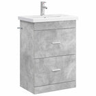 Badkamermeubelset betongrijs 61x40x84,5 cm