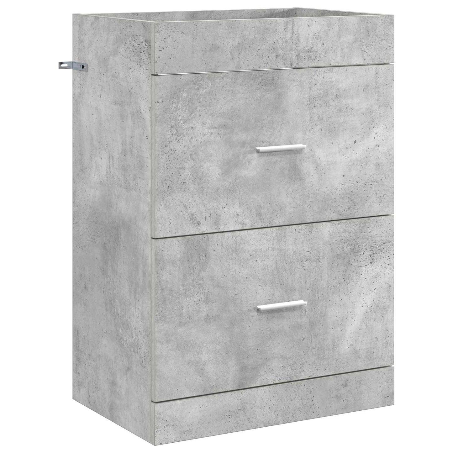Badkamermeubelset Betongrijs 61 x 40 x 84,5 cm Bewerkt hout