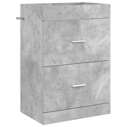 Badkamermeubelset Betongrijs 61 x 40 x 84,5 cm Bewerkt hout