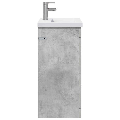 Badkamermeubelset Betongrijs 61 x 40 x 84,5 cm Bewerkt hout