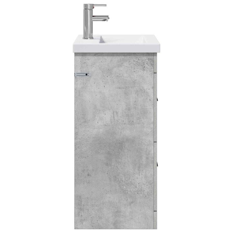Badkamermeubelset Betongrijs 61 x 40 x 84,5 cm Bewerkt hout