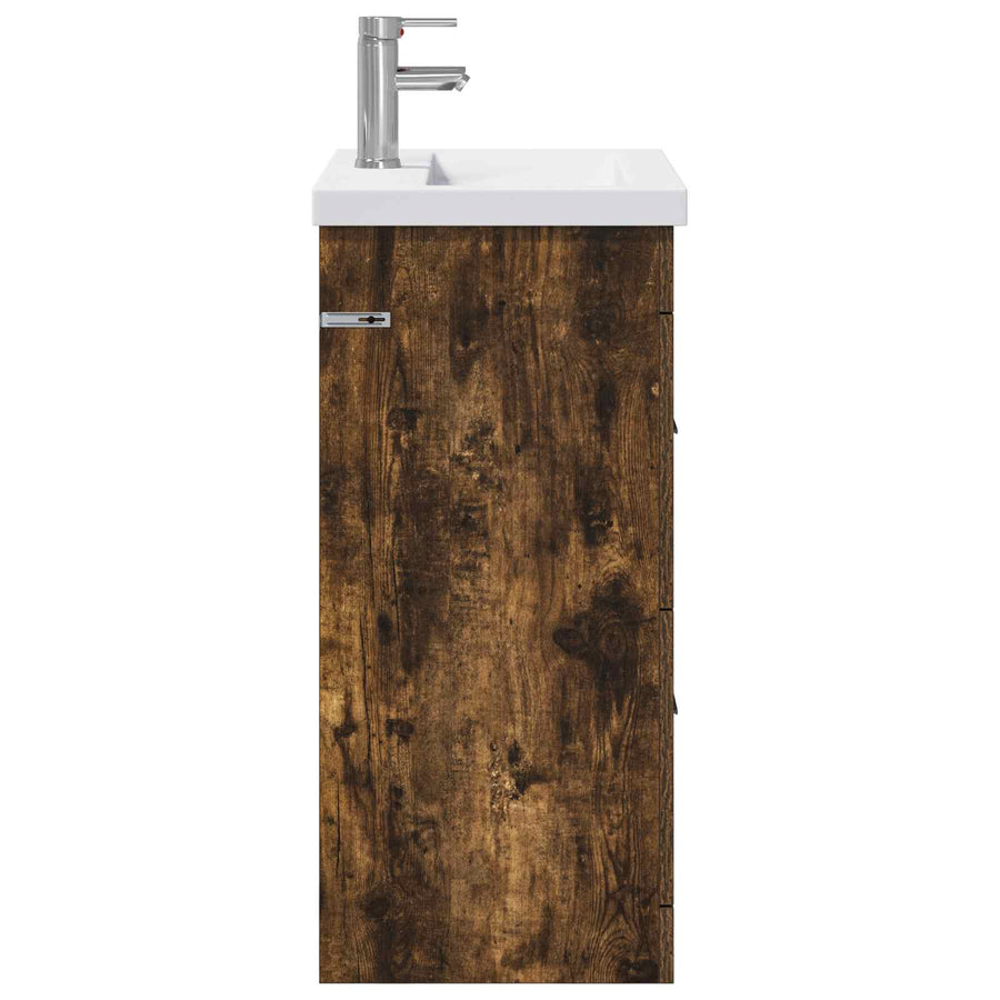 Badkamermeubelset Gerookt eiken 61 x 40 x 84,5 cm Bewerkt hout