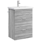 Badkamermeubelset 61x40x84,5 cm grijs Sonoma bewerkt hout