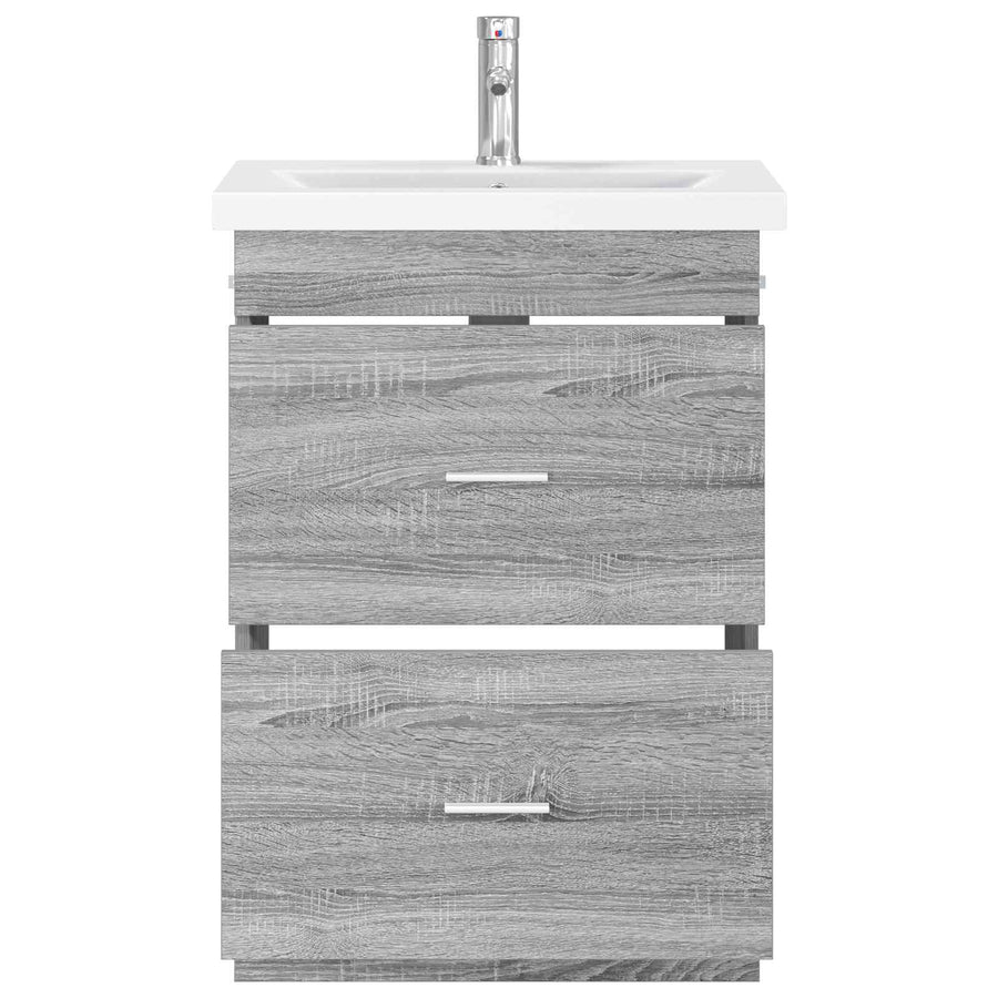 Badkamermeubelset Grijs Sonoma 61 x 40 x 84,5 cm Bewerkt hout