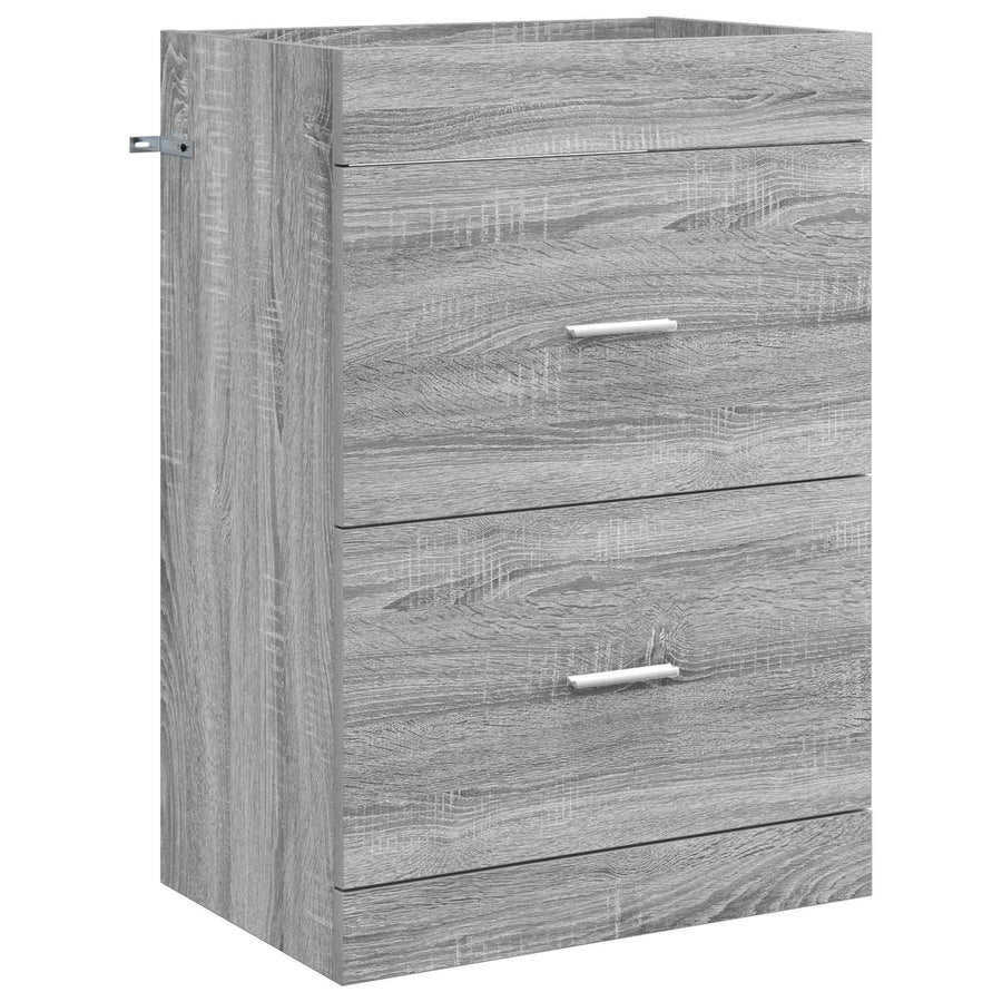 Badkamermeubelset Grijs Sonoma 61 x 40 x 84,5 cm Bewerkt hout