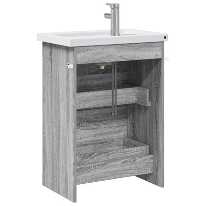 Badkamermeubelset Grijs Sonoma 61 x 40 x 84,5 cm Bewerkt hout