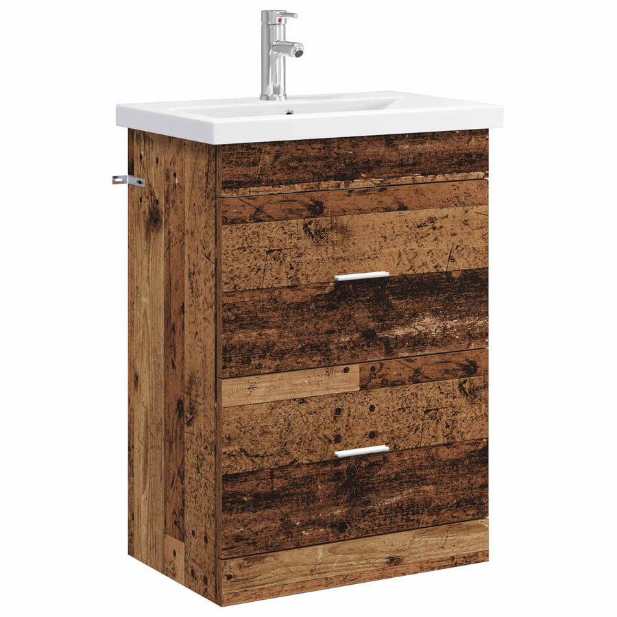 Badkamermeubelset Oud hout 61 x 40 x 84,5 cm Bewerkt hout