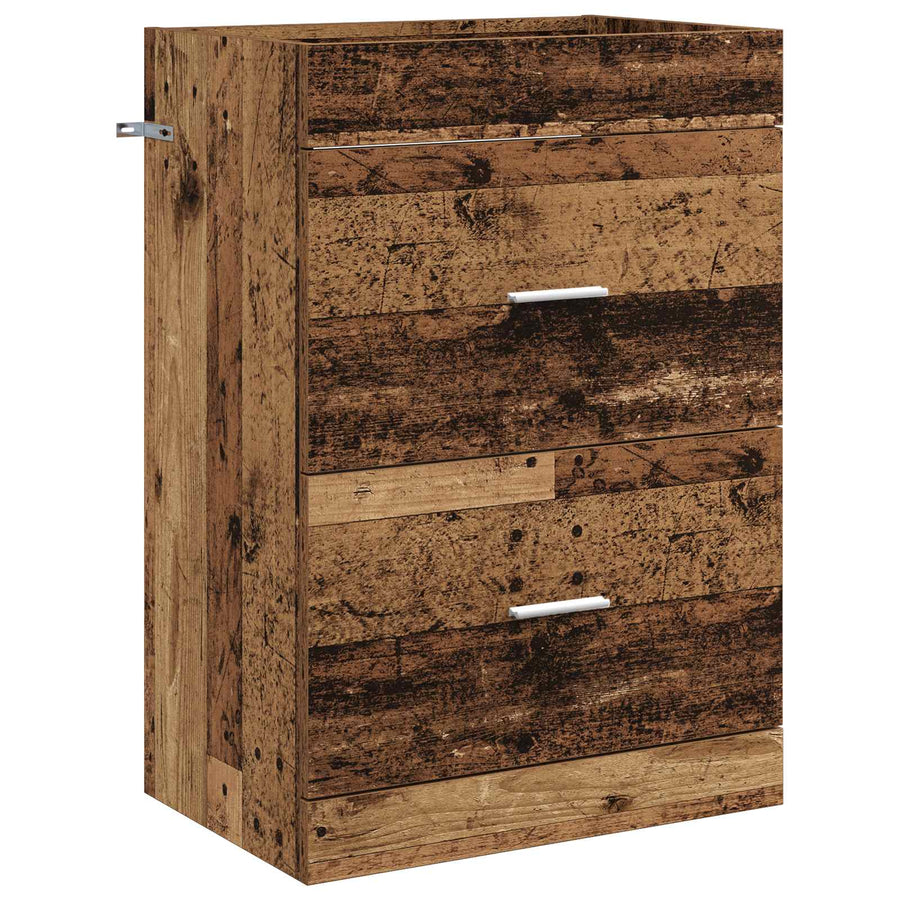 Badkamermeubelset Oud hout 61 x 40 x 84,5 cm Bewerkt hout
