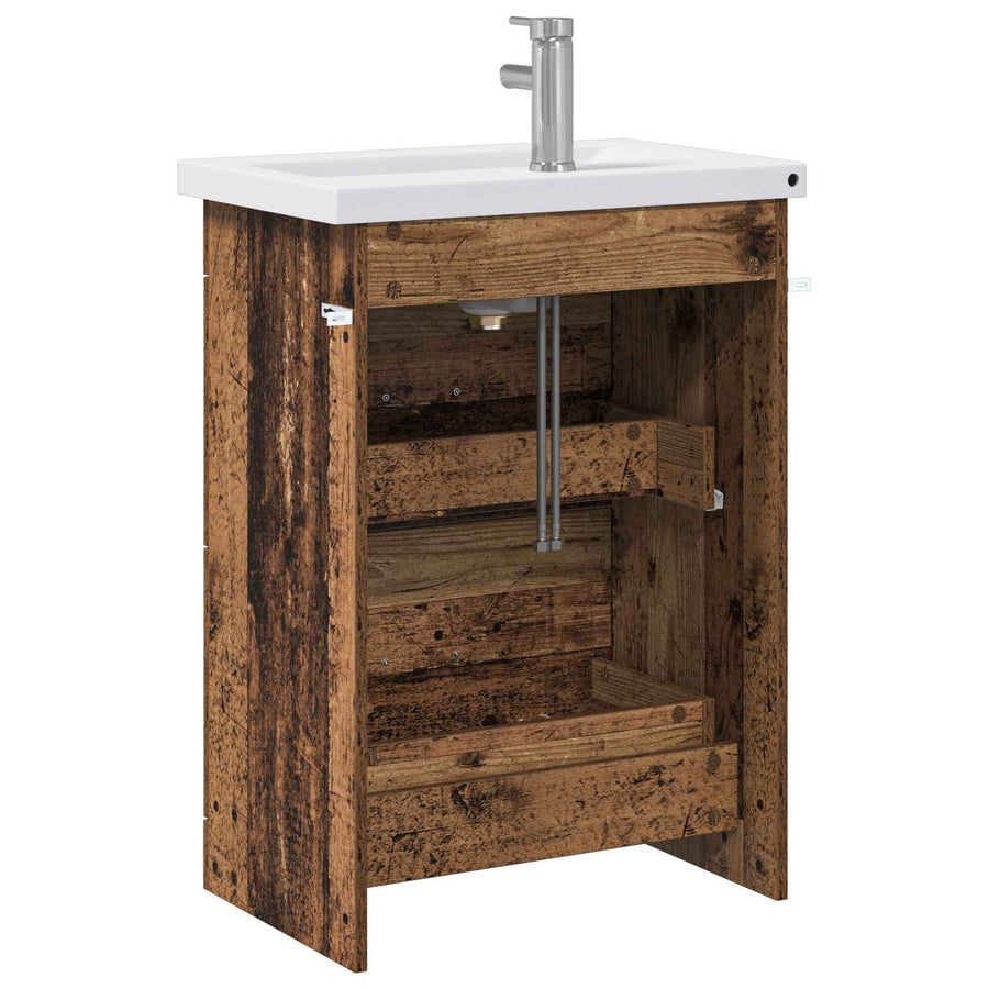 Badkamermeubelset Oud hout 61 x 40 x 84,5 cm Bewerkt hout