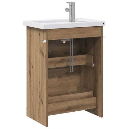 Badkamermeubelset Artisanaal eiken 61 x 40 x 84,5 cm