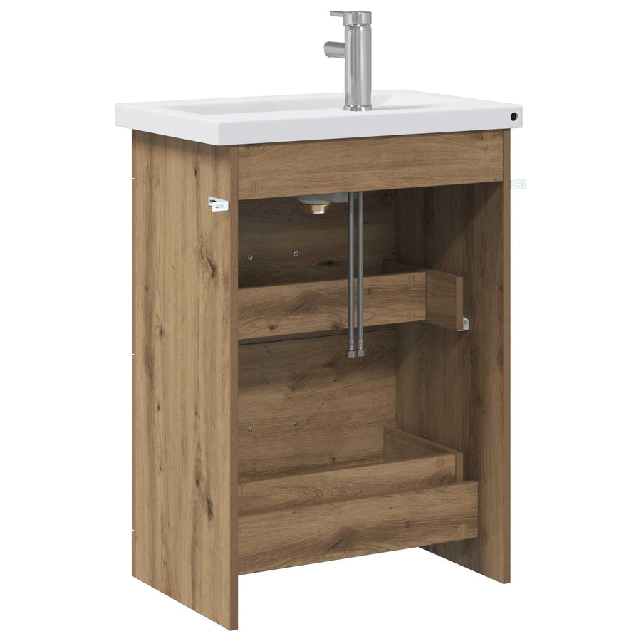 Badkamermeubelset Artisanaal eiken 61 x 40 x 84,5 cm