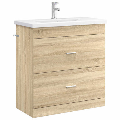 Badkamermeubelset Sonoma Eiken 81 x 40 x 84,5 cm Bewerkt hout