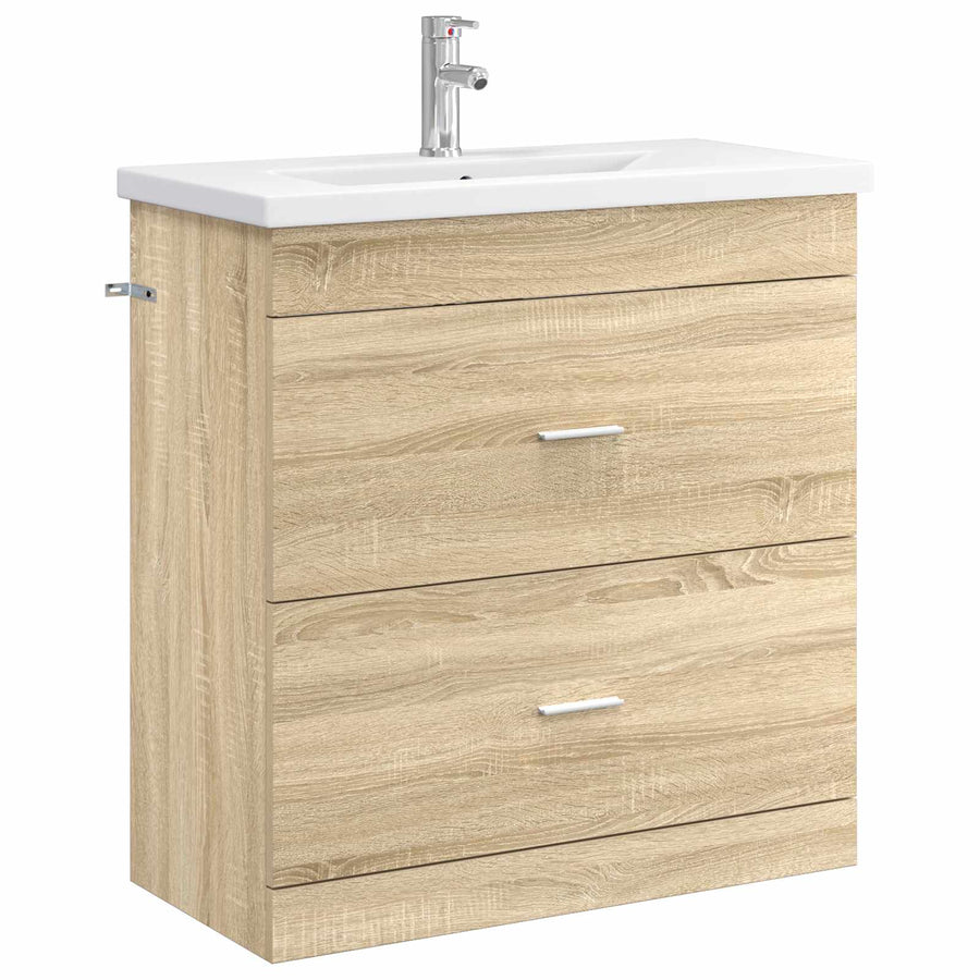 Badkamermeubelset Sonoma Eiken 81 x 40 x 84,5 cm Bewerkt hout