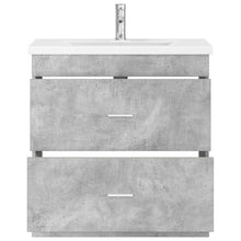 Badkamermeubelset Betongrijs 81 x 40 x 84,5 cm Bewerkt hout
