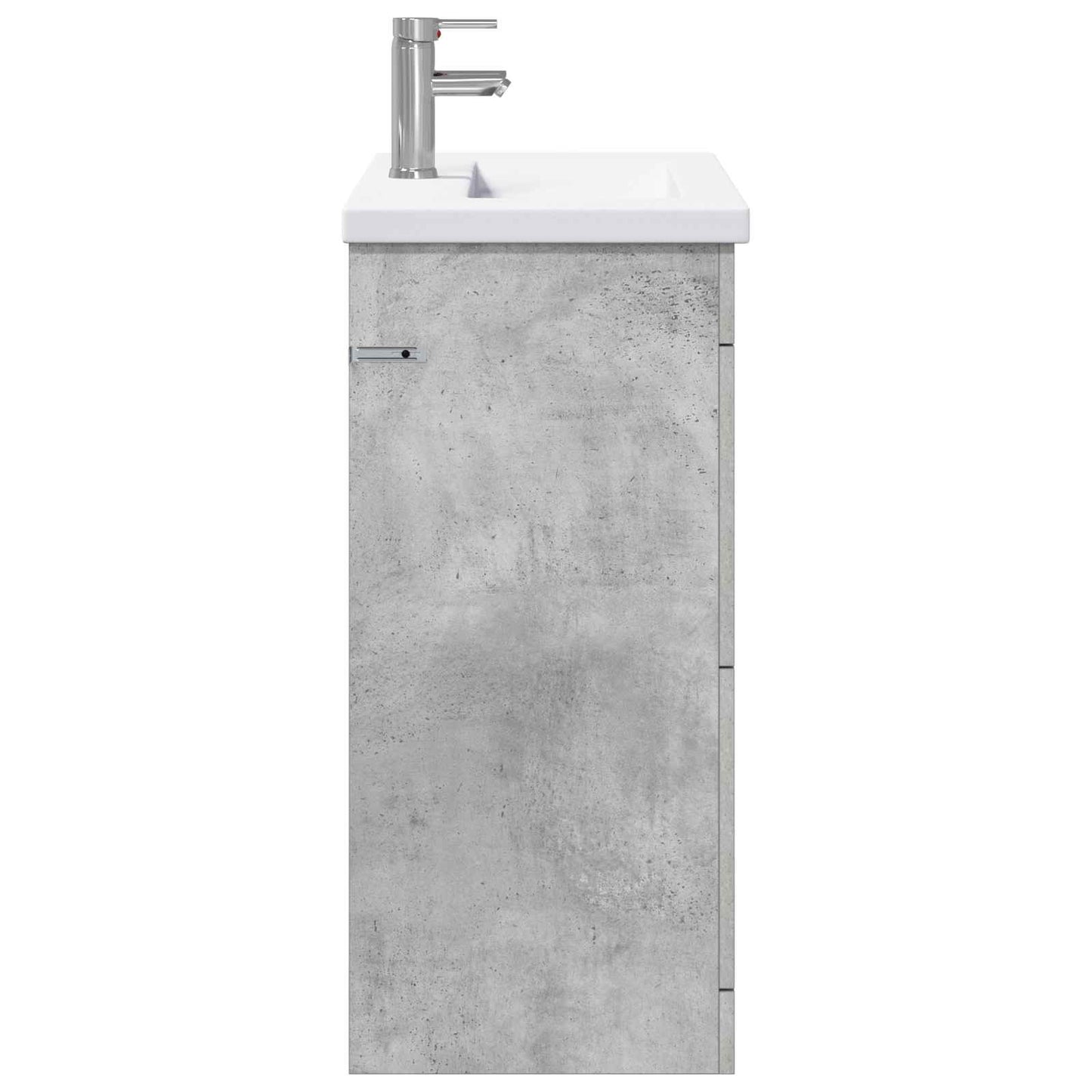 Badkamermeubelset Betongrijs 81 x 40 x 84,5 cm Bewerkt hout
