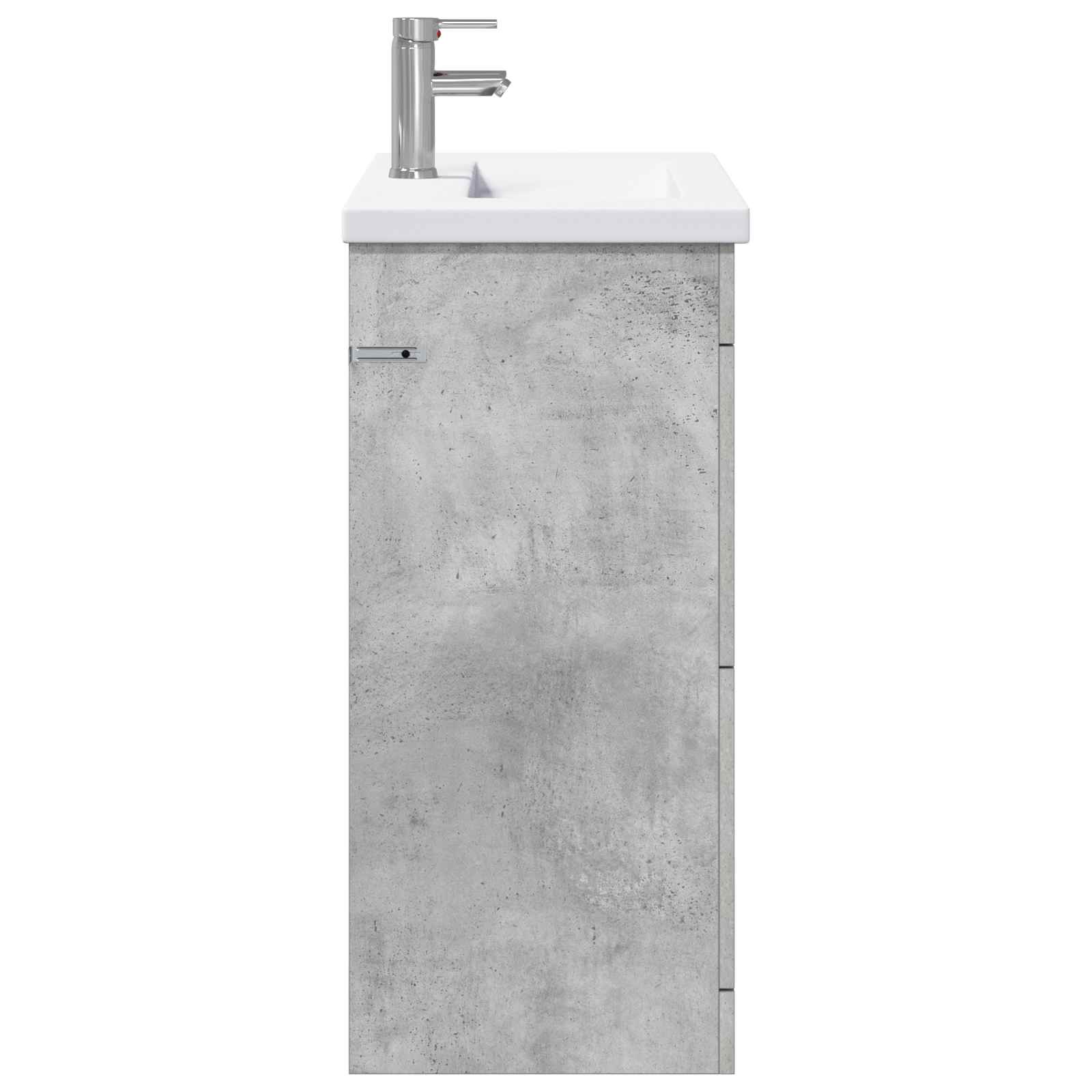 Badkamermeubelset Betongrijs 81 x 40 x 84,5 cm Bewerkt hout