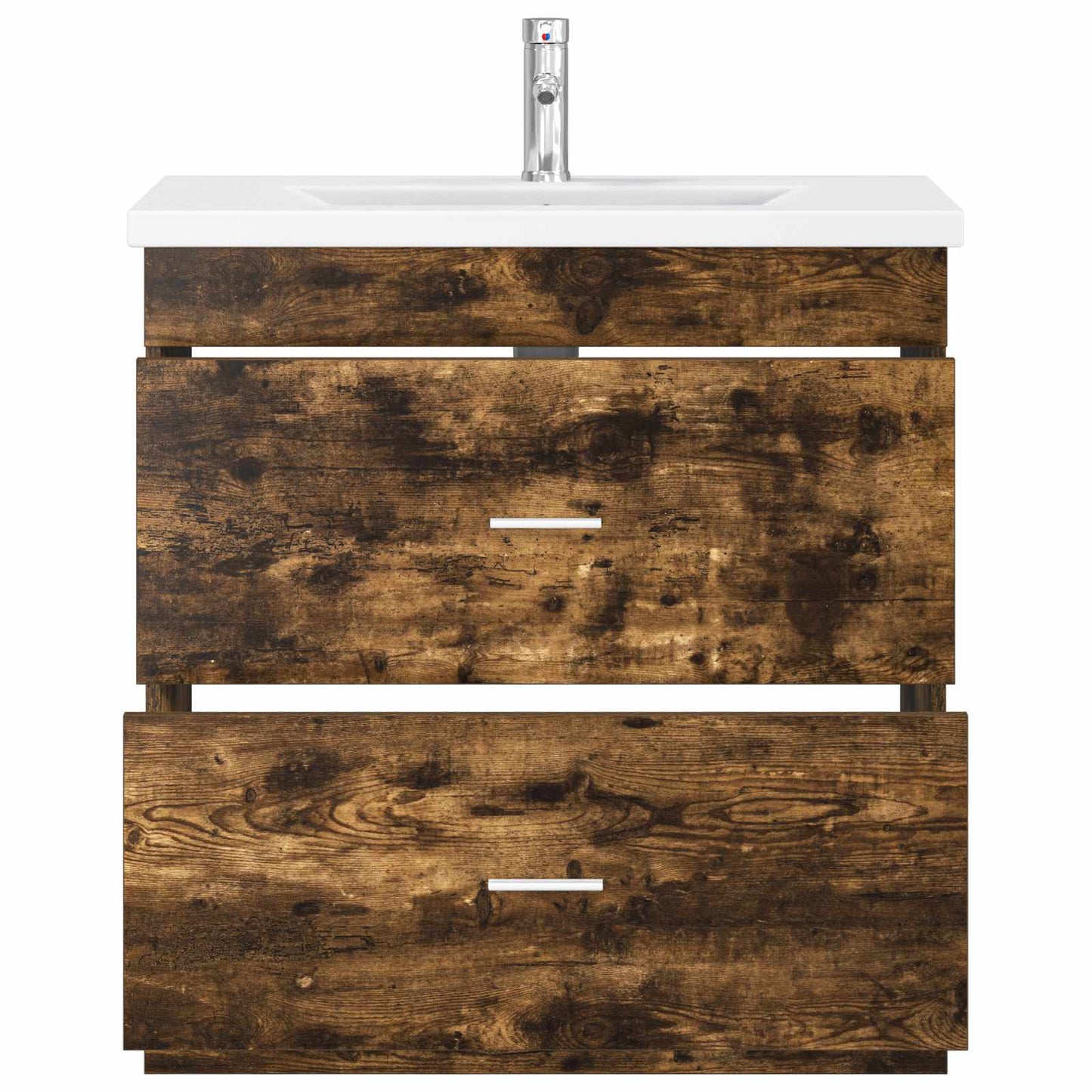 Badkamermeubelset Gerookt eiken 81 x 40 x 84,5 cm Bewerkt hout