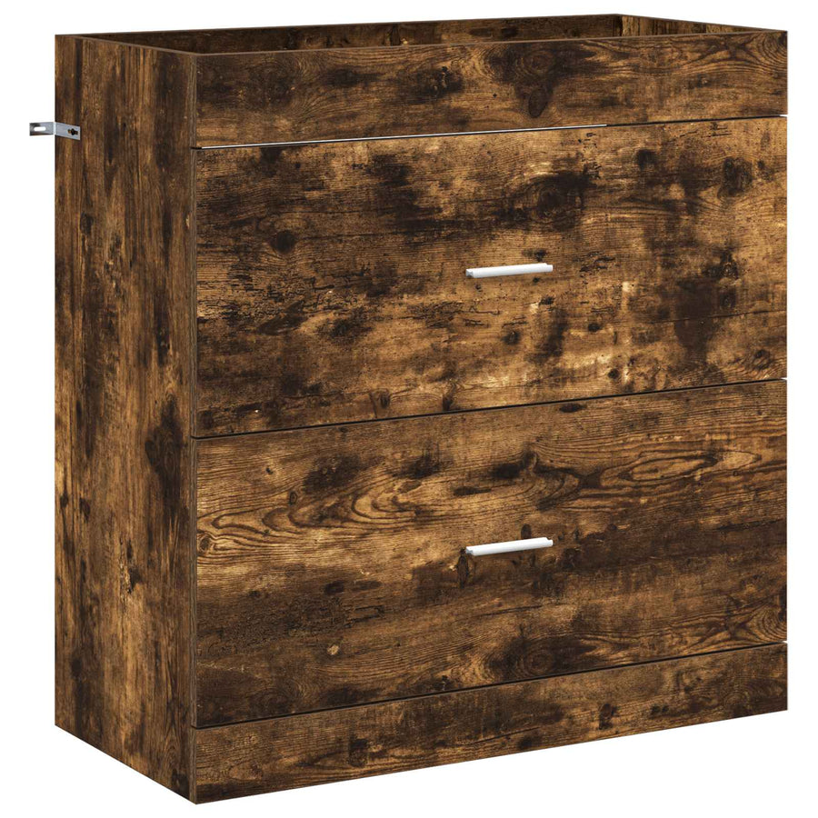 Badkamermeubelset Gerookt eiken 81 x 40 x 84,5 cm Bewerkt hout