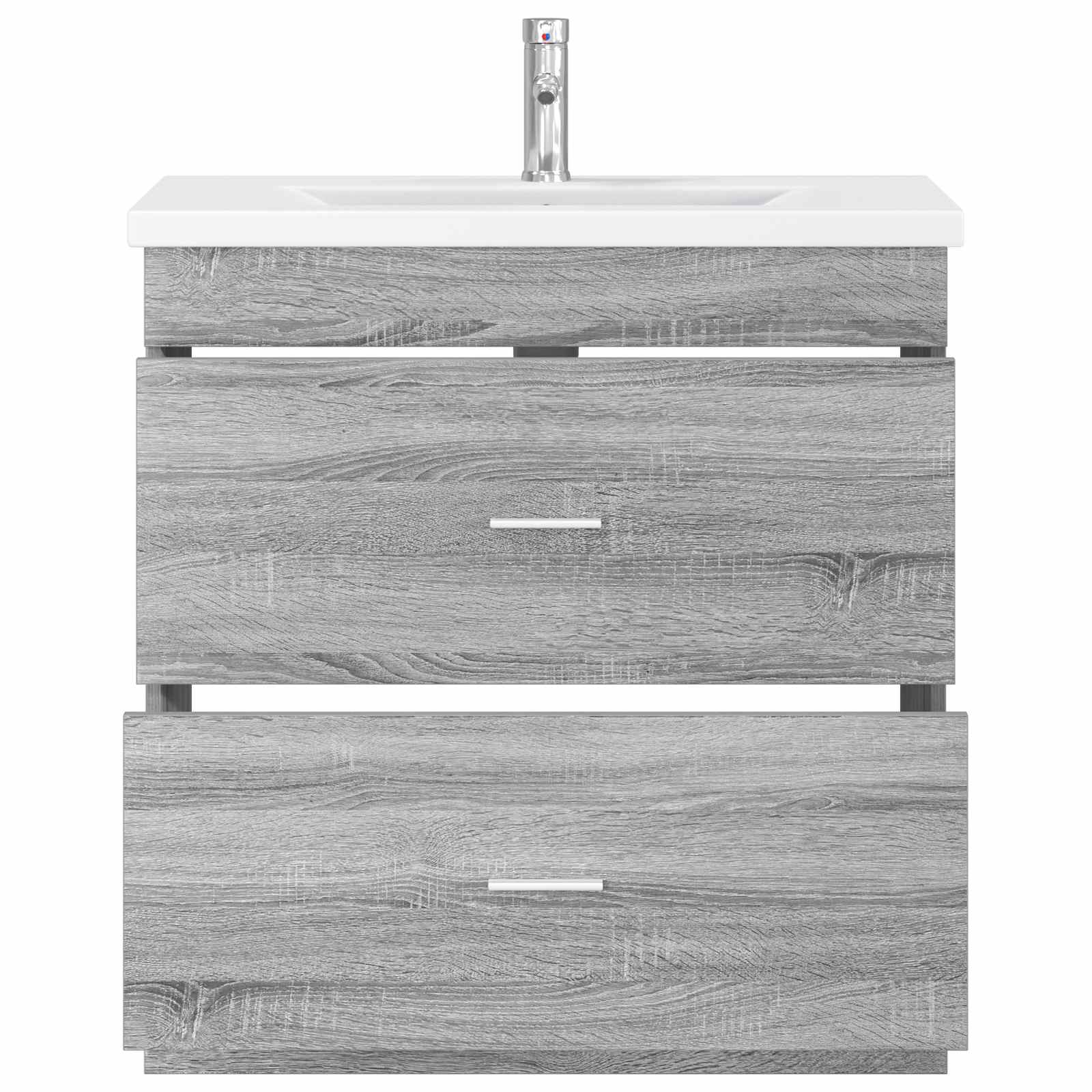 Badkamermeubelset Grijs Sonoma 81 x 40 x 84,5 cm Bewerkt hout