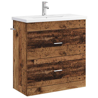 Badkamermeubelset Oud hout 81 x 40 x 84,5 cm Bewerkt hout