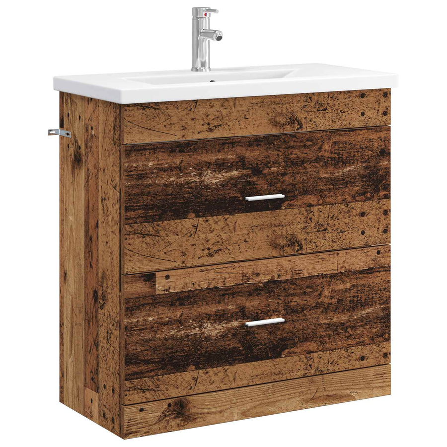 Badkamermeubelset Oud hout 81 x 40 x 84,5 cm Bewerkt hout
