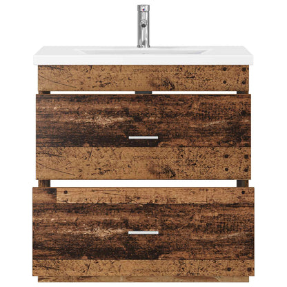 Badkamermeubelset Oud hout 81 x 40 x 84,5 cm Bewerkt hout