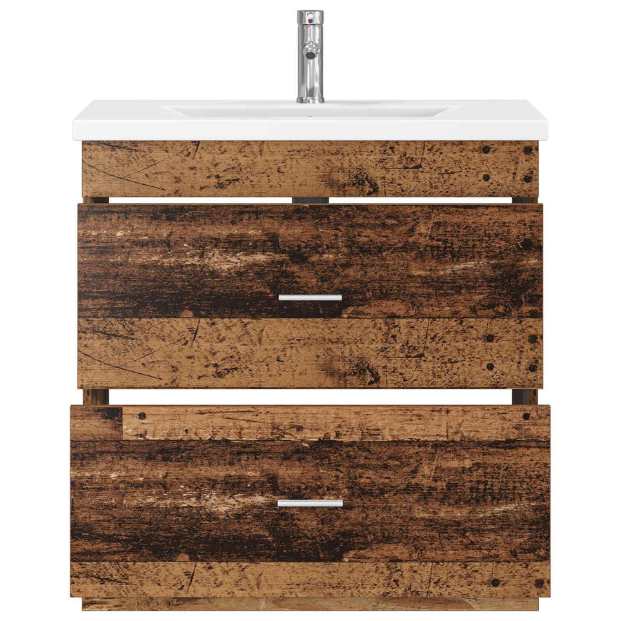 Badkamermeubelset Oud hout 81 x 40 x 84,5 cm Bewerkt hout