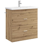Badkamermeubelset 81x40x84,5 cm bewerkt hout
