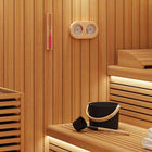 Sauna accessoire set 4-delig aluminium grenenhout zwart
