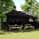 Partytent 292x580x315 cm Oxford stof zwart