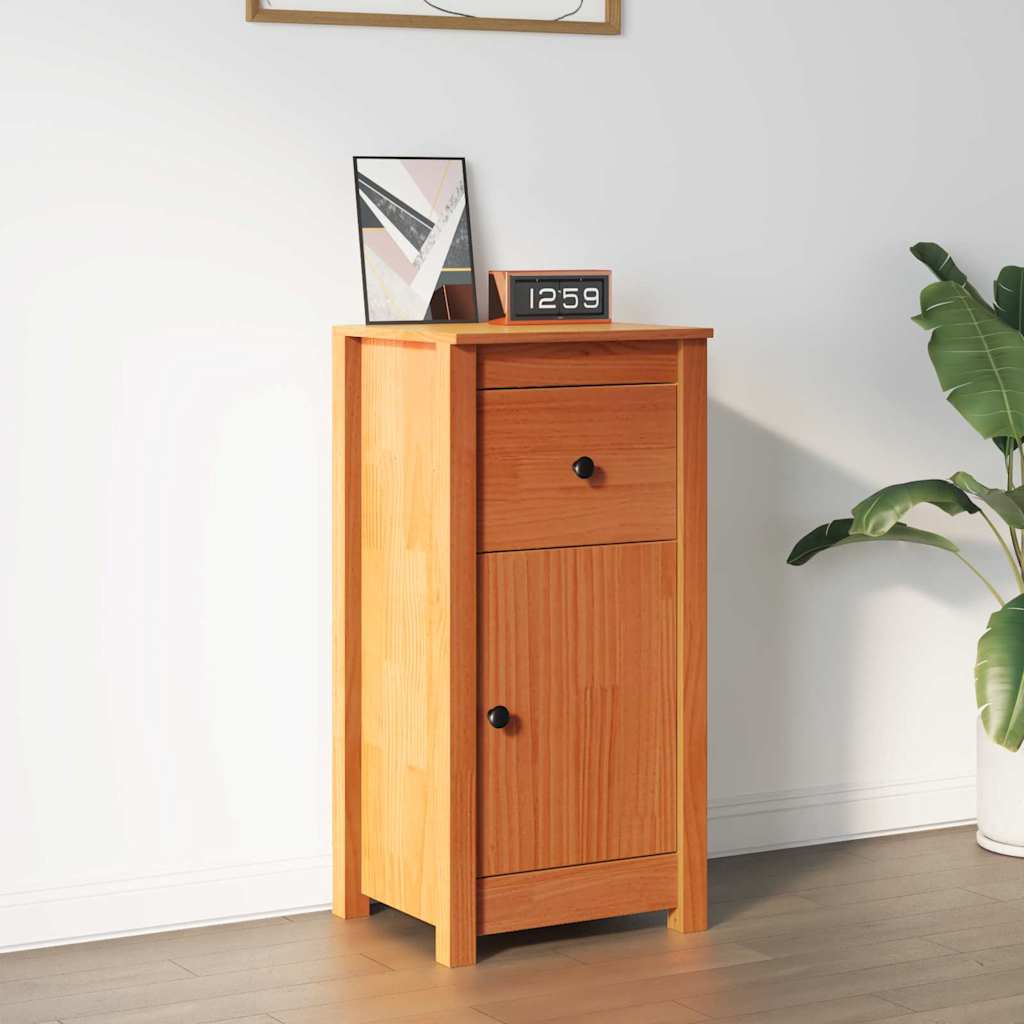 Dressoir met lade Wasbruin 39 x 34,5 x 80 cm Massief grenenhout