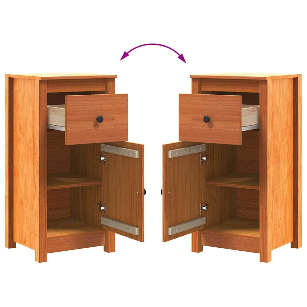 Dressoir met lade Wasbruin 39 x 34,5 x 80 cm Massief grenenhout