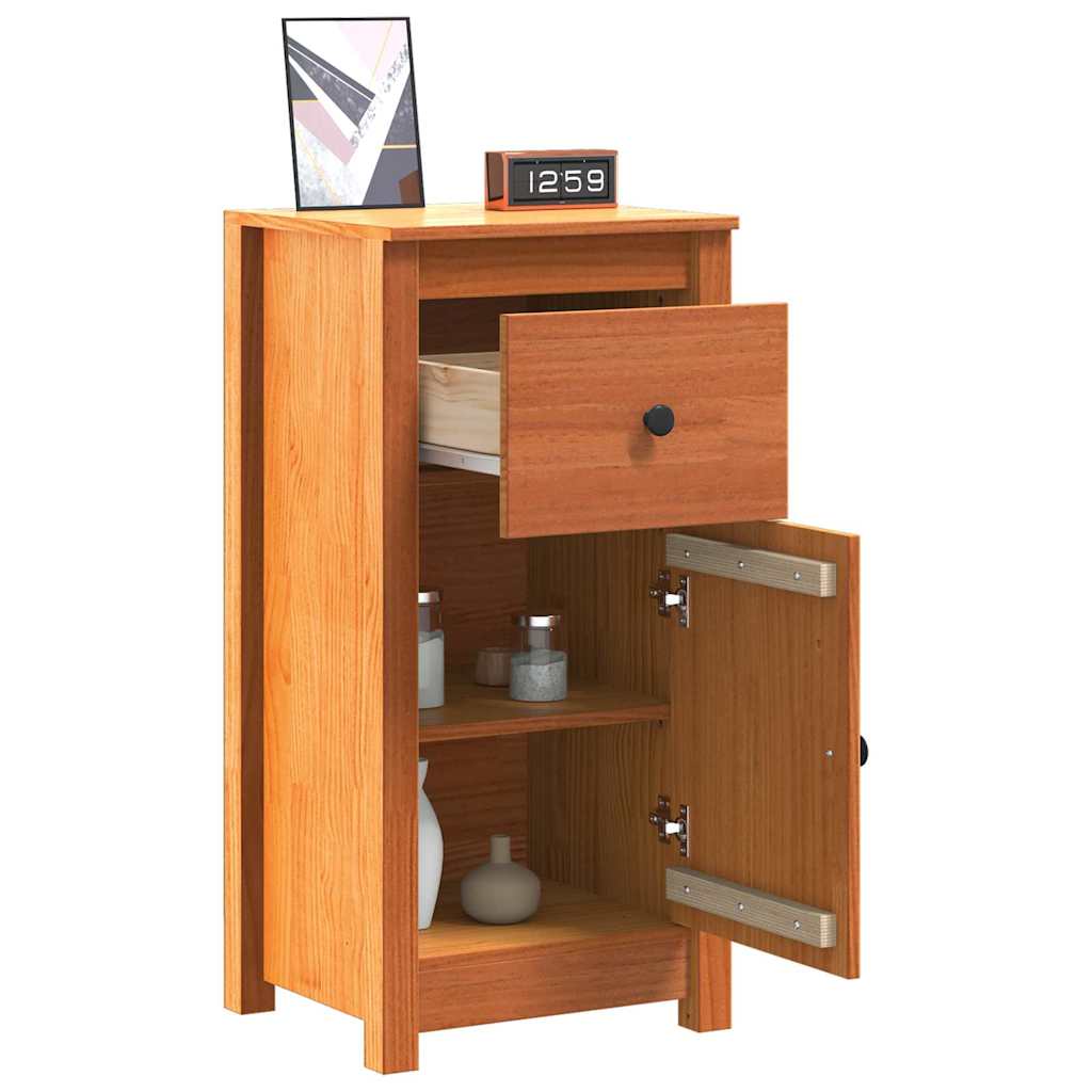 Dressoir met lade Wasbruin 39 x 34,5 x 80 cm Massief grenenhout