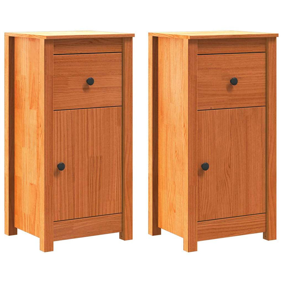 Dressoir 2 pcs Wasbruin 39 x 34,5 x 80 cm Massief grenenhout