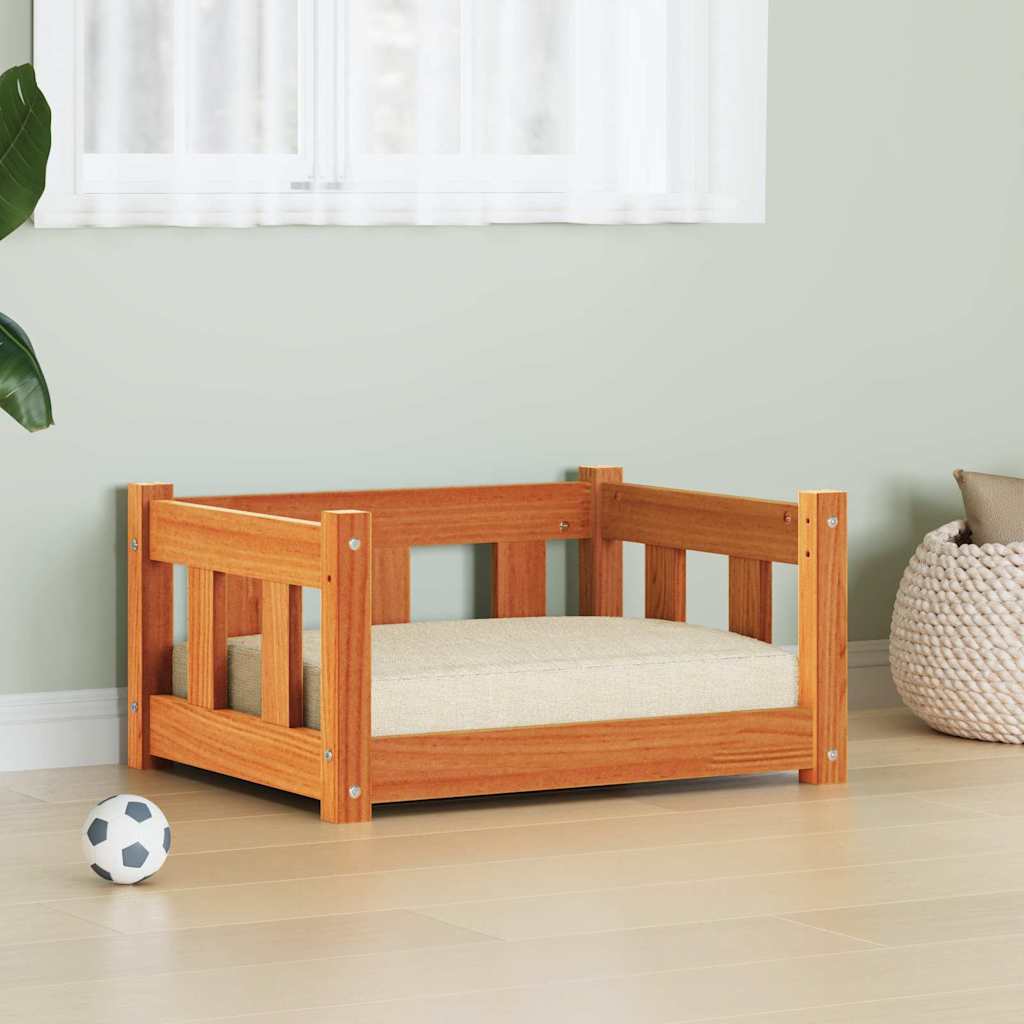 Hondenbed Wasbruin 55 x 45 x 28 cm Massief grenenhout