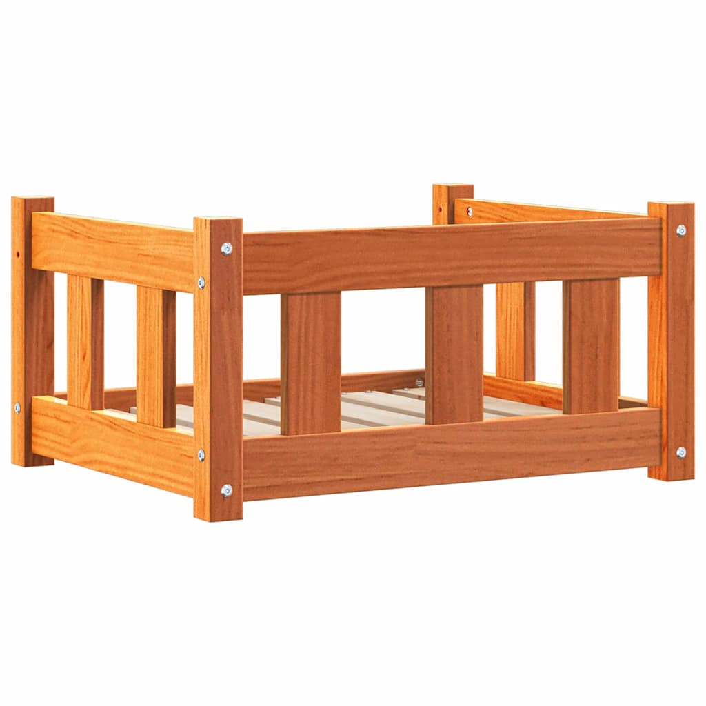 Hondenbed Wasbruin 55 x 45 x 28 cm Massief grenenhout