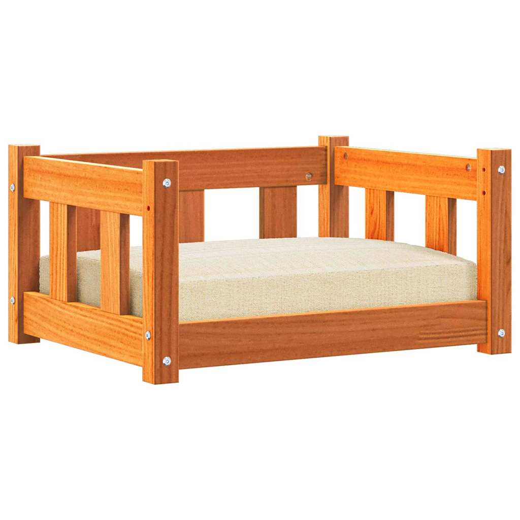 Hondenbed Wasbruin 55 x 45 x 28 cm Massief grenenhout