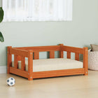 Hondenbed 65,5x50x28 cm massief grenenhout wasbruin
