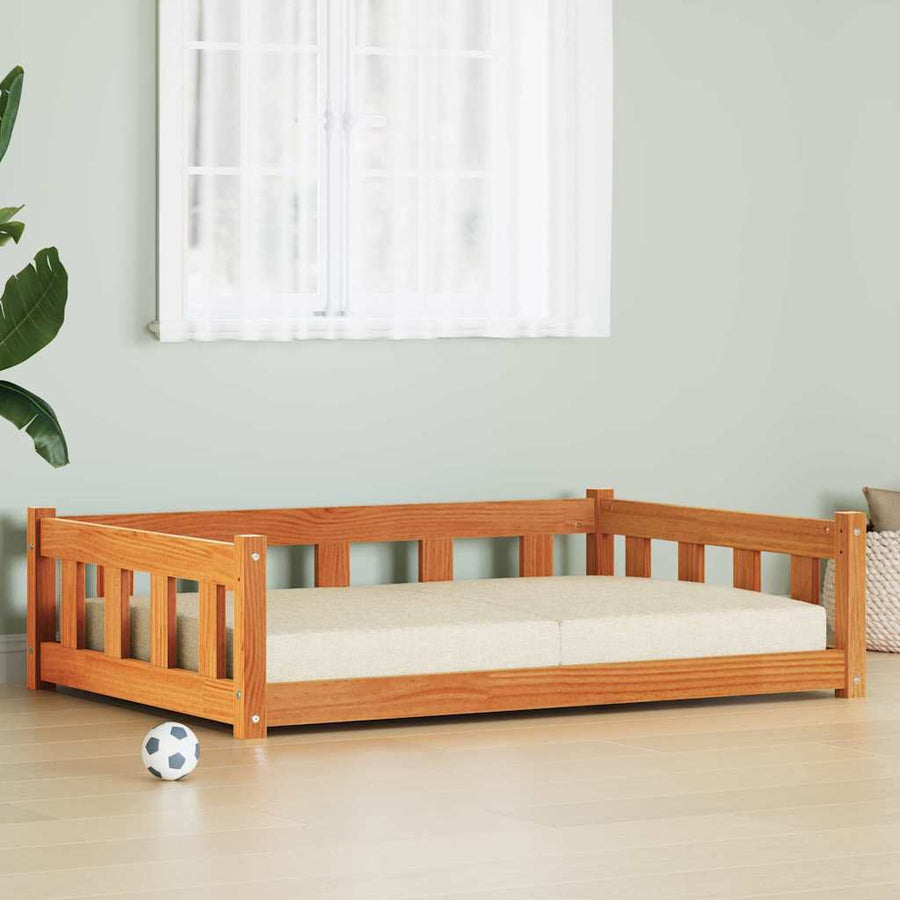 Hondenbed Wasbruin 55 x 45 x 28 cm Massief grenenhout