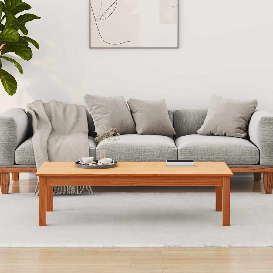 Salontafel Max Bruin 110 x 50 x 30 cm Massief grenenhout