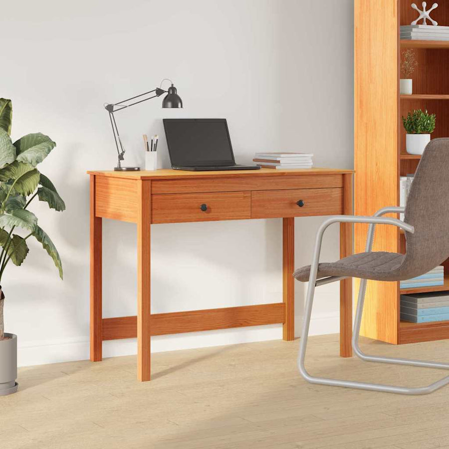 Bureau met lade Max Bruin 100 x 50 x 78 cm Massief grenenhout