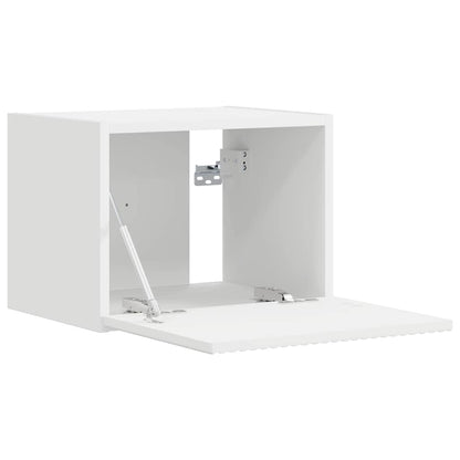 TV Wandkast Wandgemonteerd Wit 60 x 31 x 29.5 cm Bewerkt hout