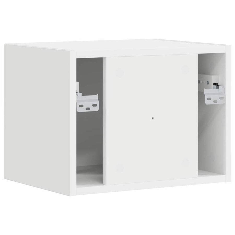 TV Wandkast Wandgemonteerd Wit 60 x 31 x 29.5 cm Bewerkt hout