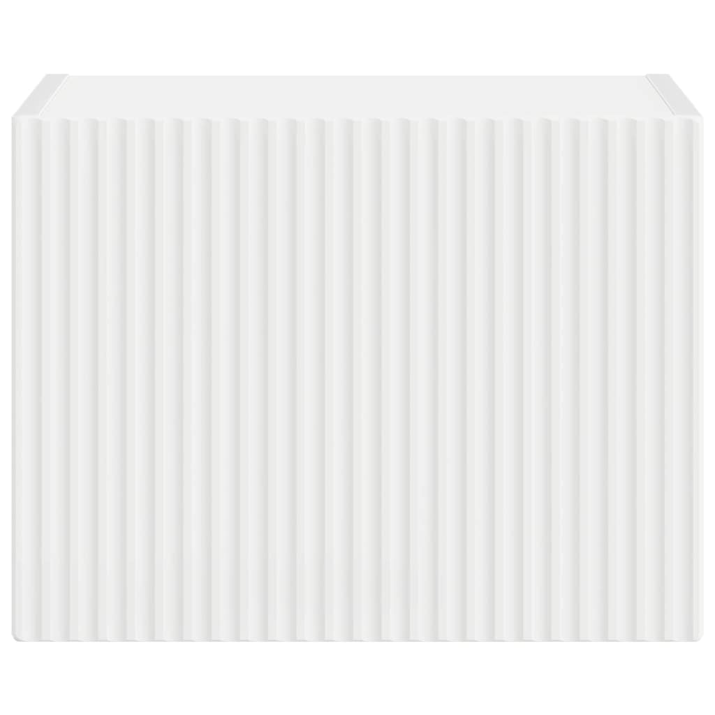 TV Wandkast Wandgemonteerd Wit 60 x 31 x 29.5 cm Bewerkt hout