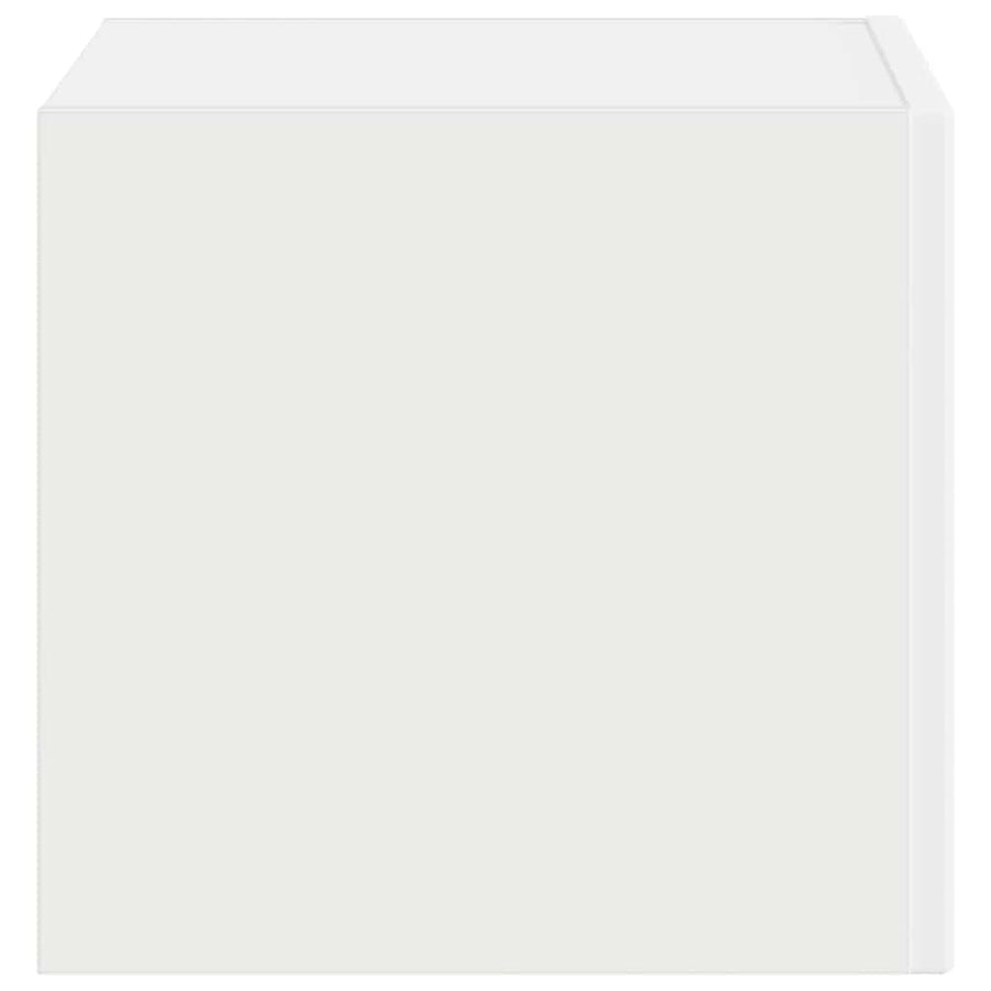 TV Wandkast Wandgemonteerd Wit 60 x 31 x 29.5 cm Bewerkt hout