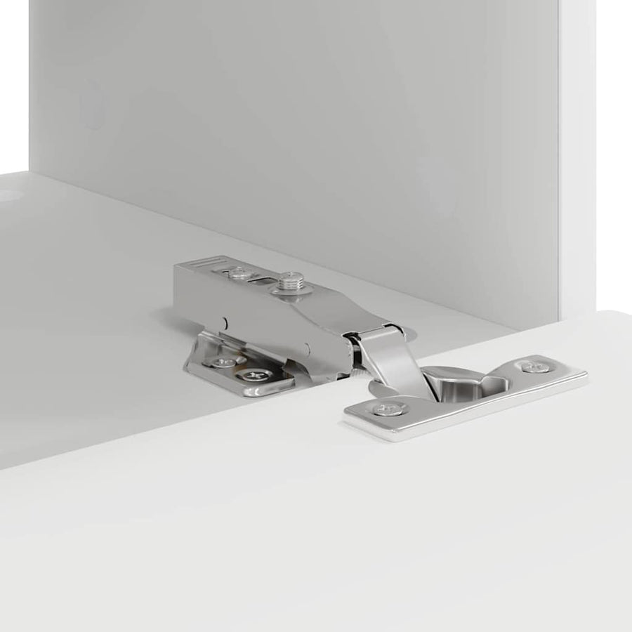 TV Wandkast 2 pcs Wit 60 x 31 x 29.5 cm Bewerkt hout