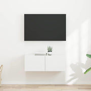 TV wandkast 2 stuks 60x31x29.5 cm bewerkt hout wit