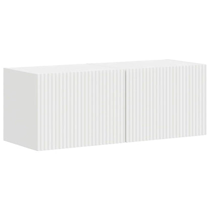 TV Wandkast 2 pcs Wit 60 x 31 x 29.5 cm Bewerkt hout